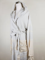 Unisex Robe, Beach or spa Robe with pockets - Light Gray from EBRU Home