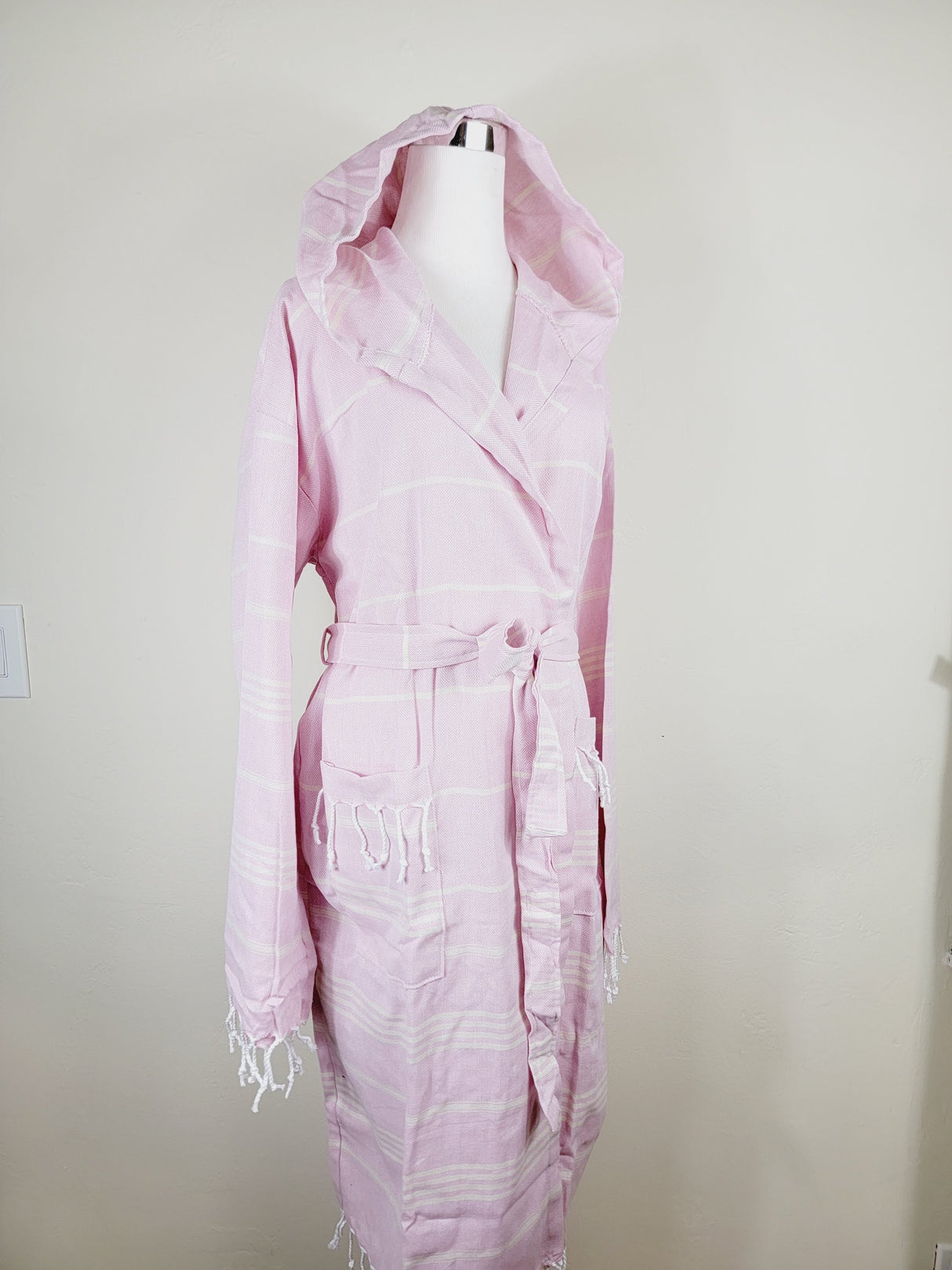 Unisex Robe, Beach or spa Robe with pockets - Sultan Pink from EBRU Home