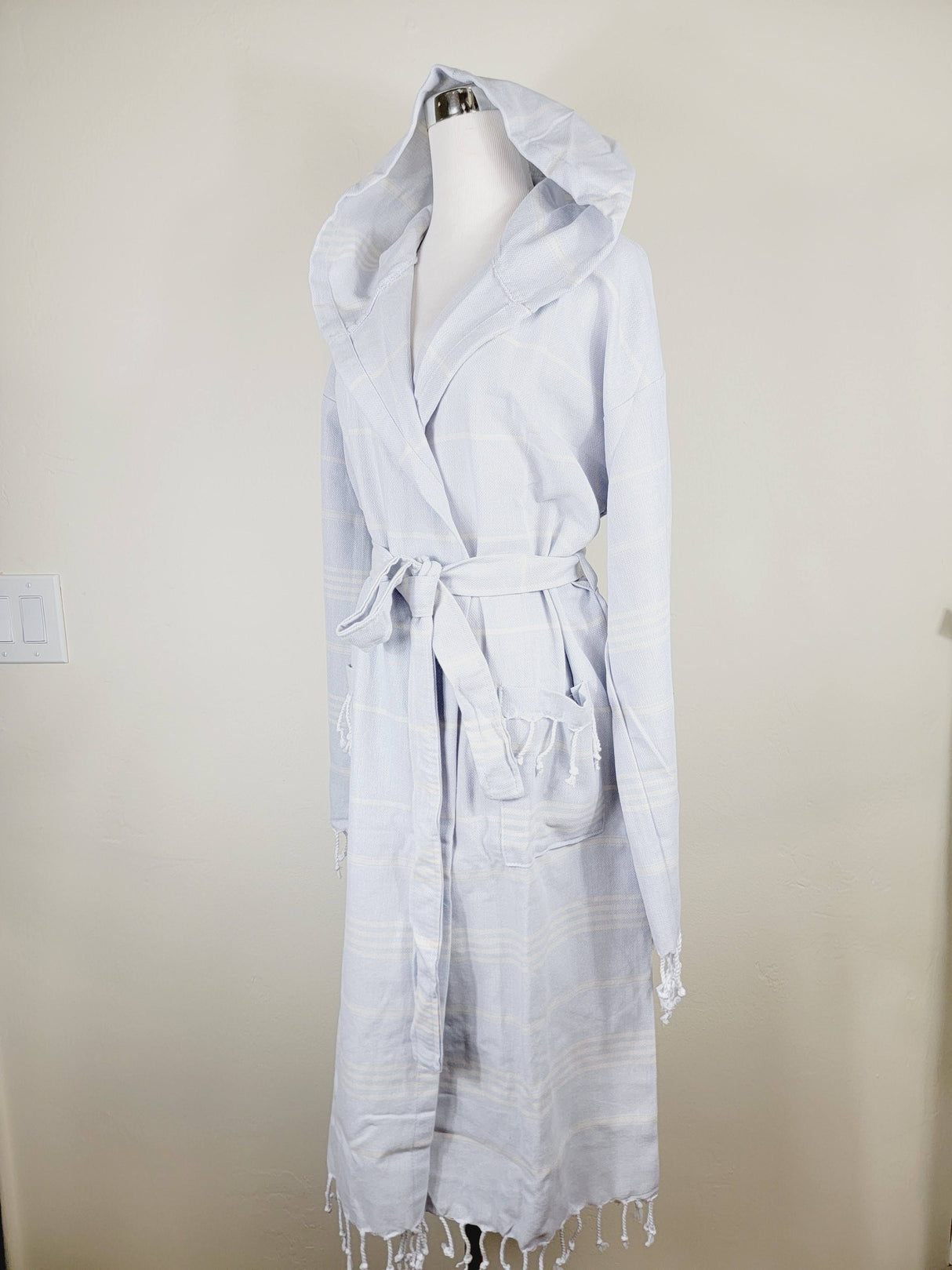 Unisex Robe, Beach or spa Robe with pockets - Sultan Gray from EBRU Home