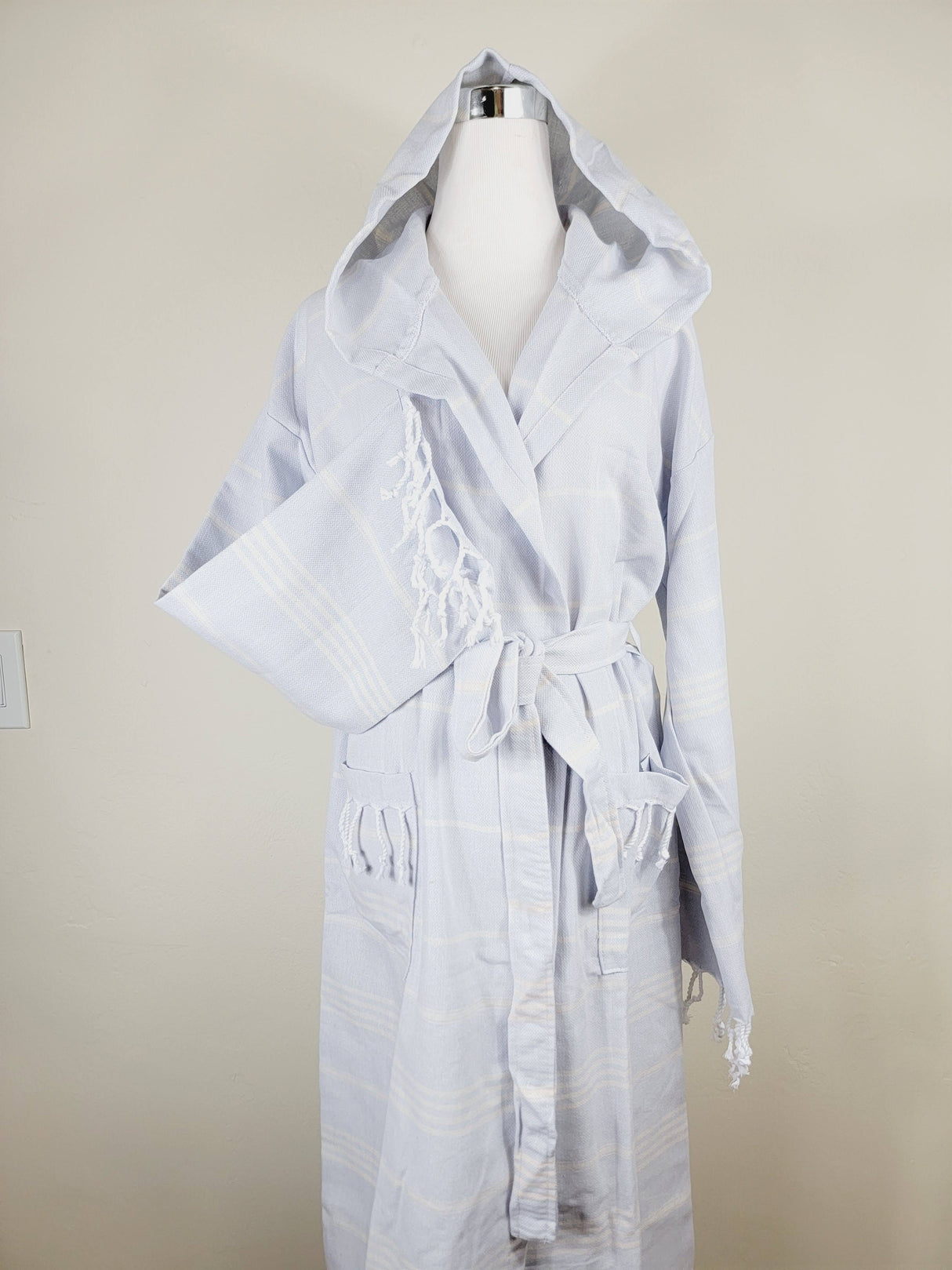 Unisex Robe, Beach or spa Robe with pockets - Sultan Gray from EBRU Home