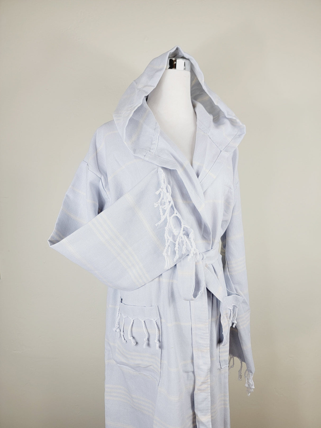 Unisex Robe, Beach or spa Robe with pockets - Sultan Gray from EBRU Home