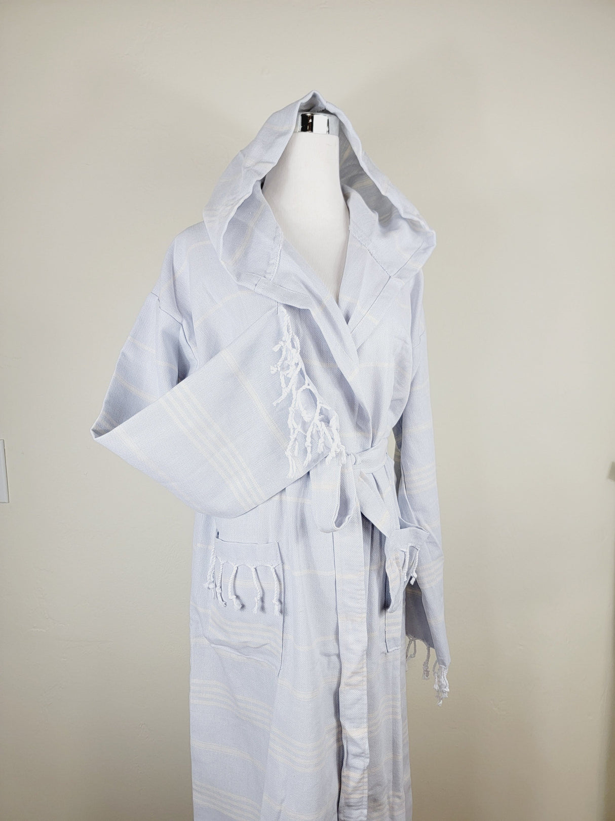 Unisex Robe, Beach or spa Robe with pockets - Sultan Gray from EBRU Home