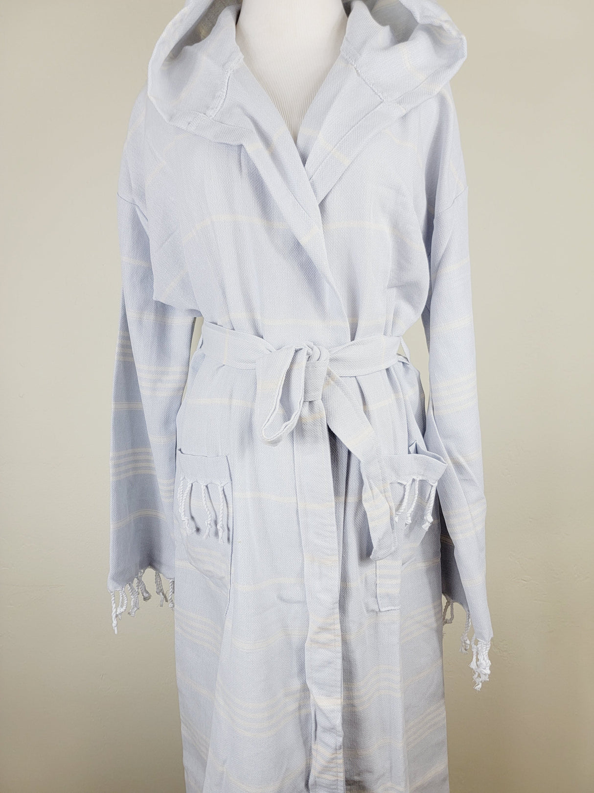 Unisex Robe, Beach or spa Robe with pockets - Sultan Gray from EBRU Home