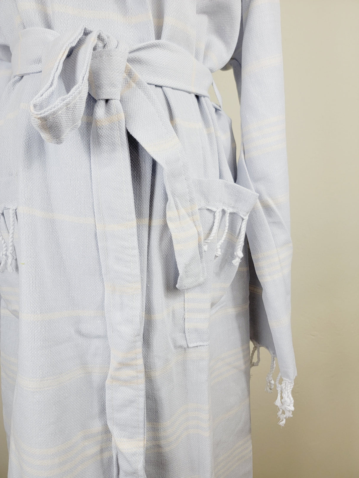 Unisex Robe, Beach or spa Robe with pockets - Sultan Gray from EBRU Home