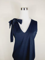 Jersey Dress Green one shoulder tie up with pockets from EBRU Home