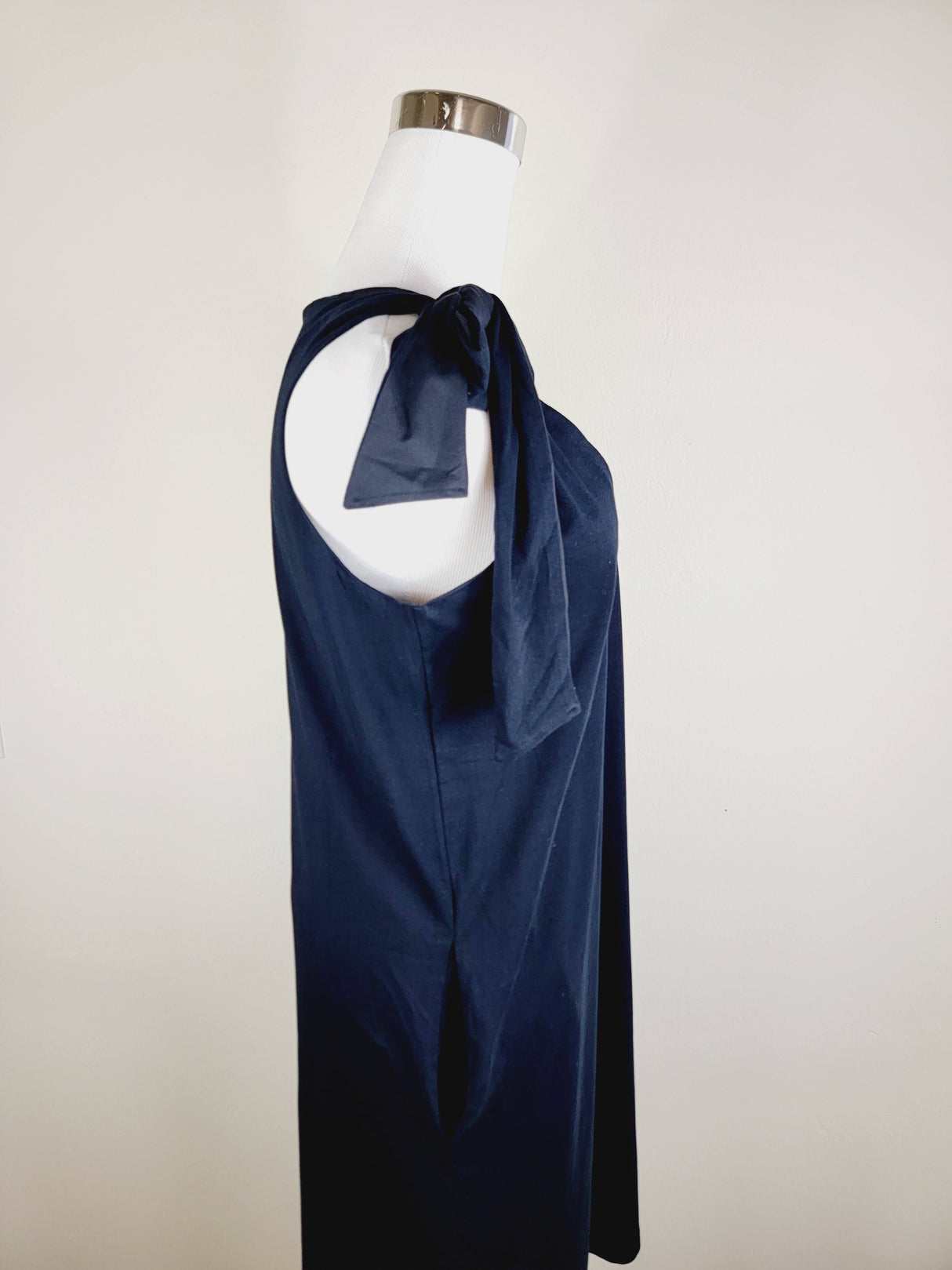 Jersey Dress Green one shoulder tie up with pockets from EBRU Home