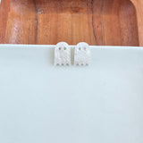 Ghost Studs - White Shimmer from Spiffy & Splendid