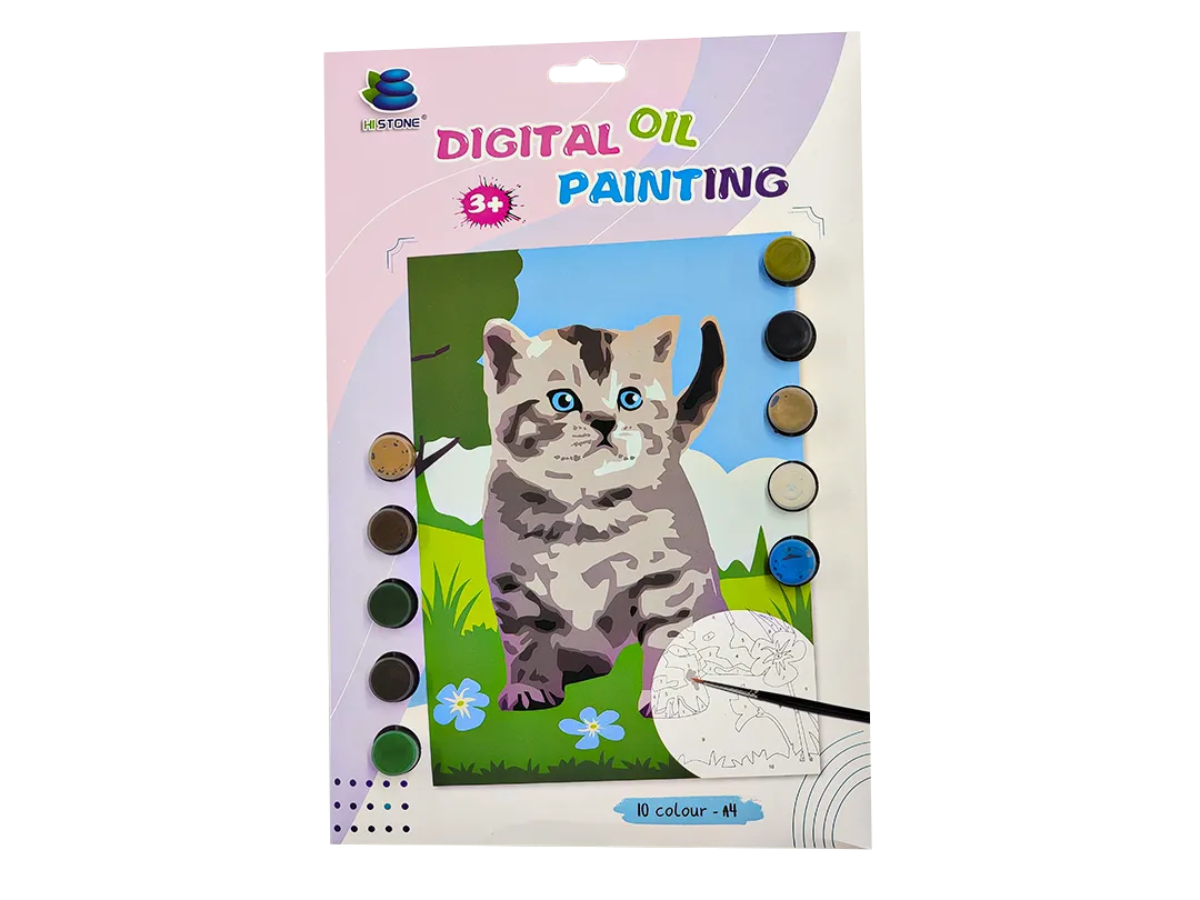 Cat Paint by Numbers Kit F07M1-6-Cat from Wizardi
