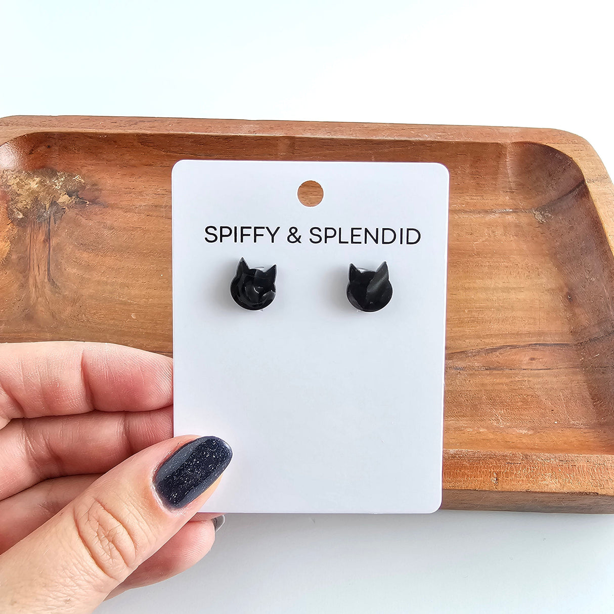 Cat Studs - Black from Spiffy & Splendid