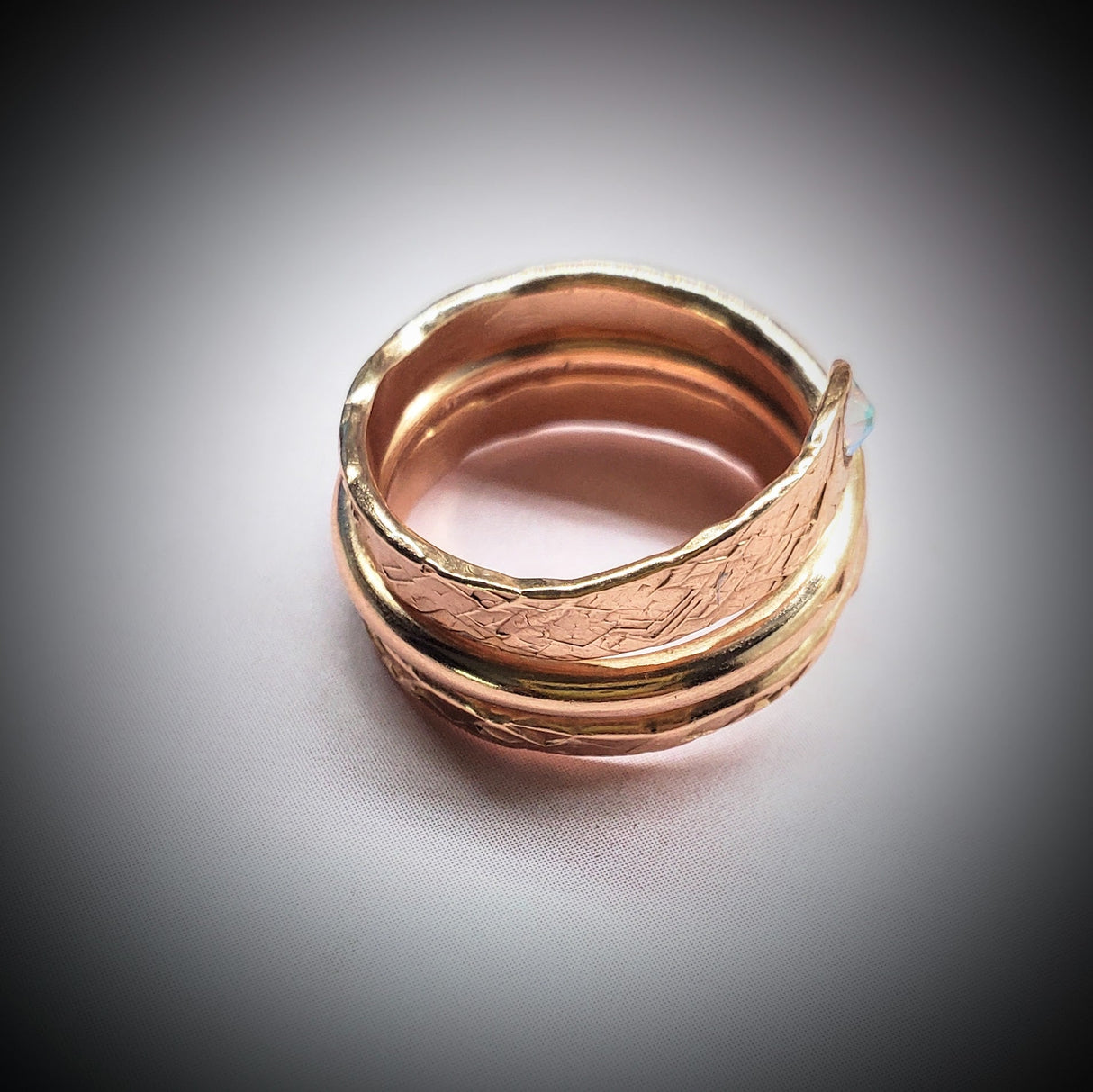 Crystal Embedded Wrap Around Ring from Alexa Martha Designs