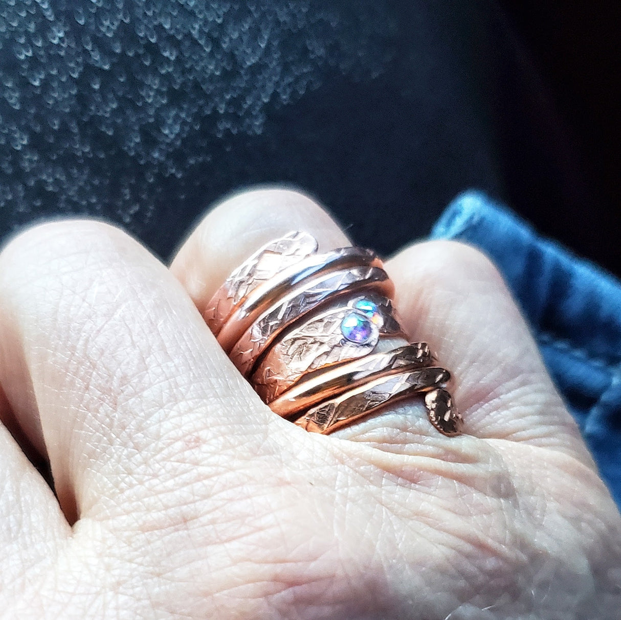 Crystal Embedded Wrap Around Ring from Alexa Martha Designs