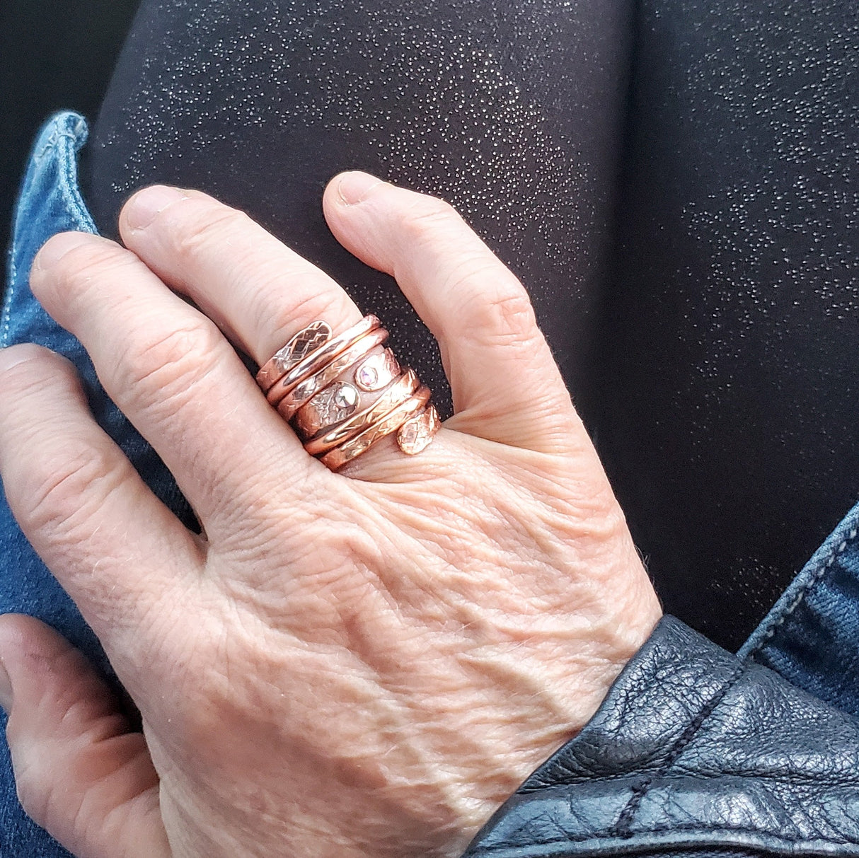 Crystal Embedded Wrap Around Ring from Alexa Martha Designs