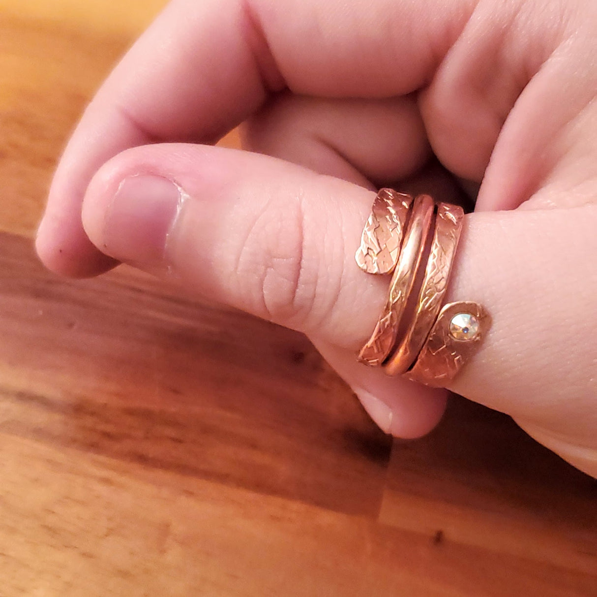 Crystal Embedded Wrap Around Ring from Alexa Martha Designs