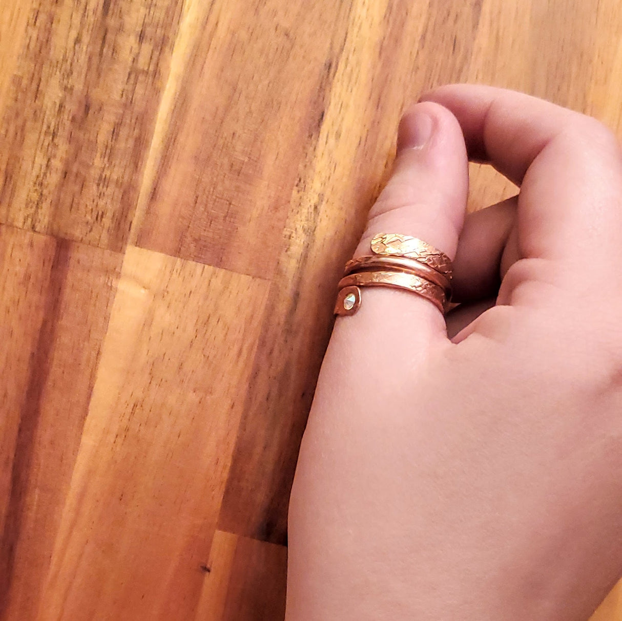 Crystal Embedded Wrap Around Ring from Alexa Martha Designs