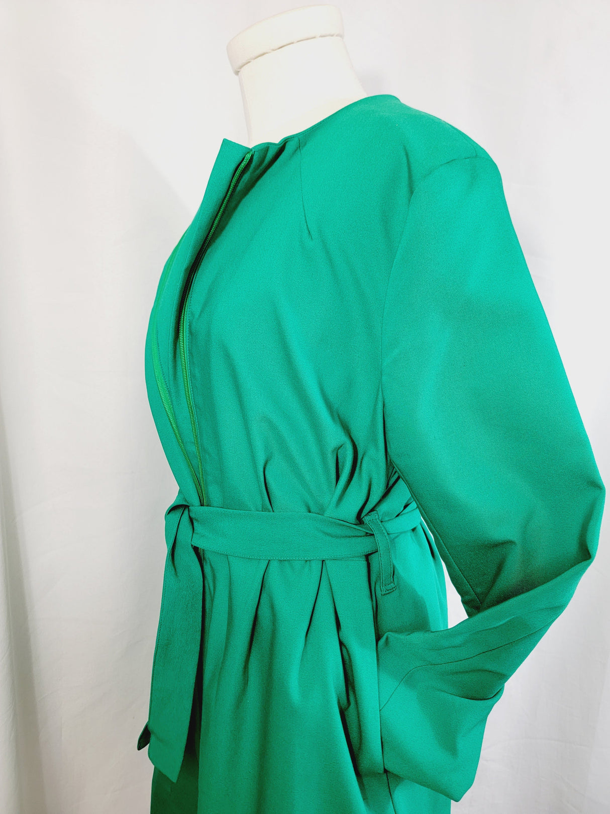 LONG BELTED JACKET WITH POCKETS