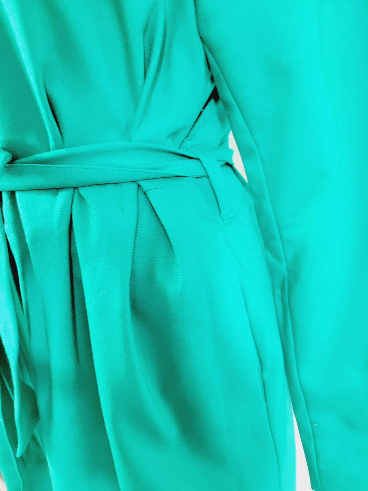 LONG BELTED JACKET WITH POCKETS