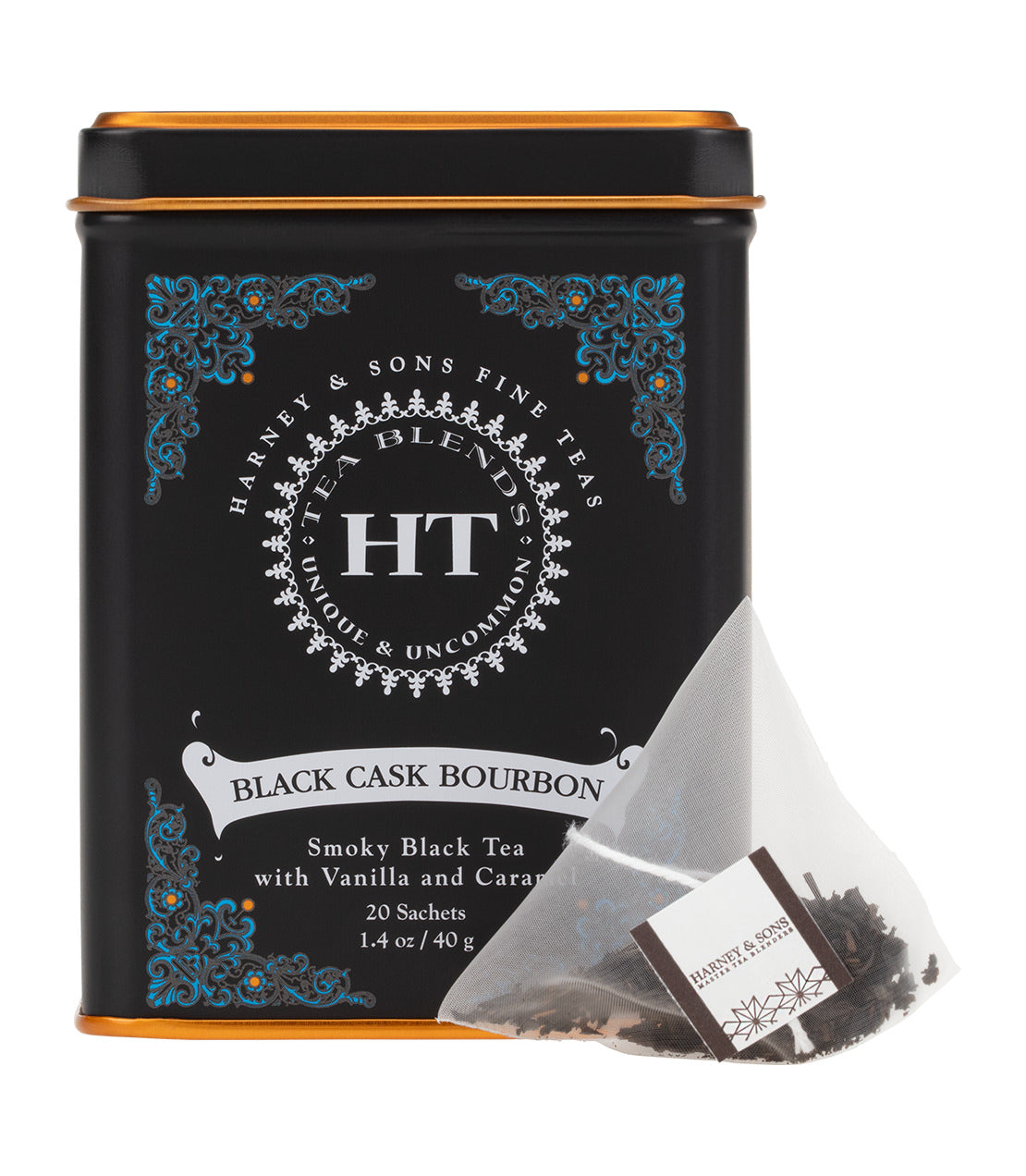 Black Cask Bourbon, HT Tin of 20 Sachets from Harney & Sons Fine Teas