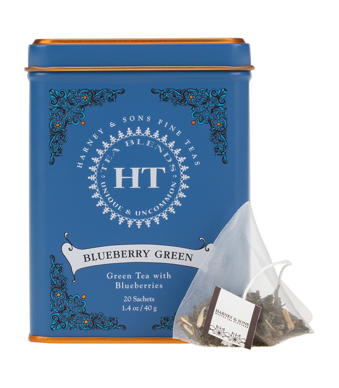 Blueberry Green, HT Tin of 20 Sachets from Harney & Sons Fine Teas