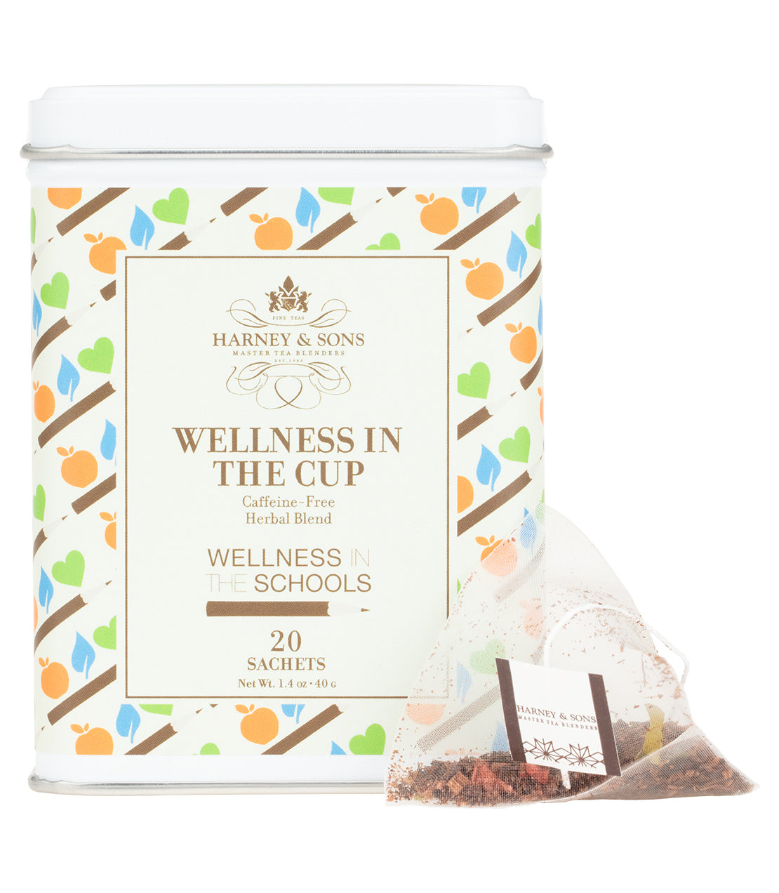 Wellness in the Cup, Tin of 20 Sachets from Harney & Sons Fine Teas
