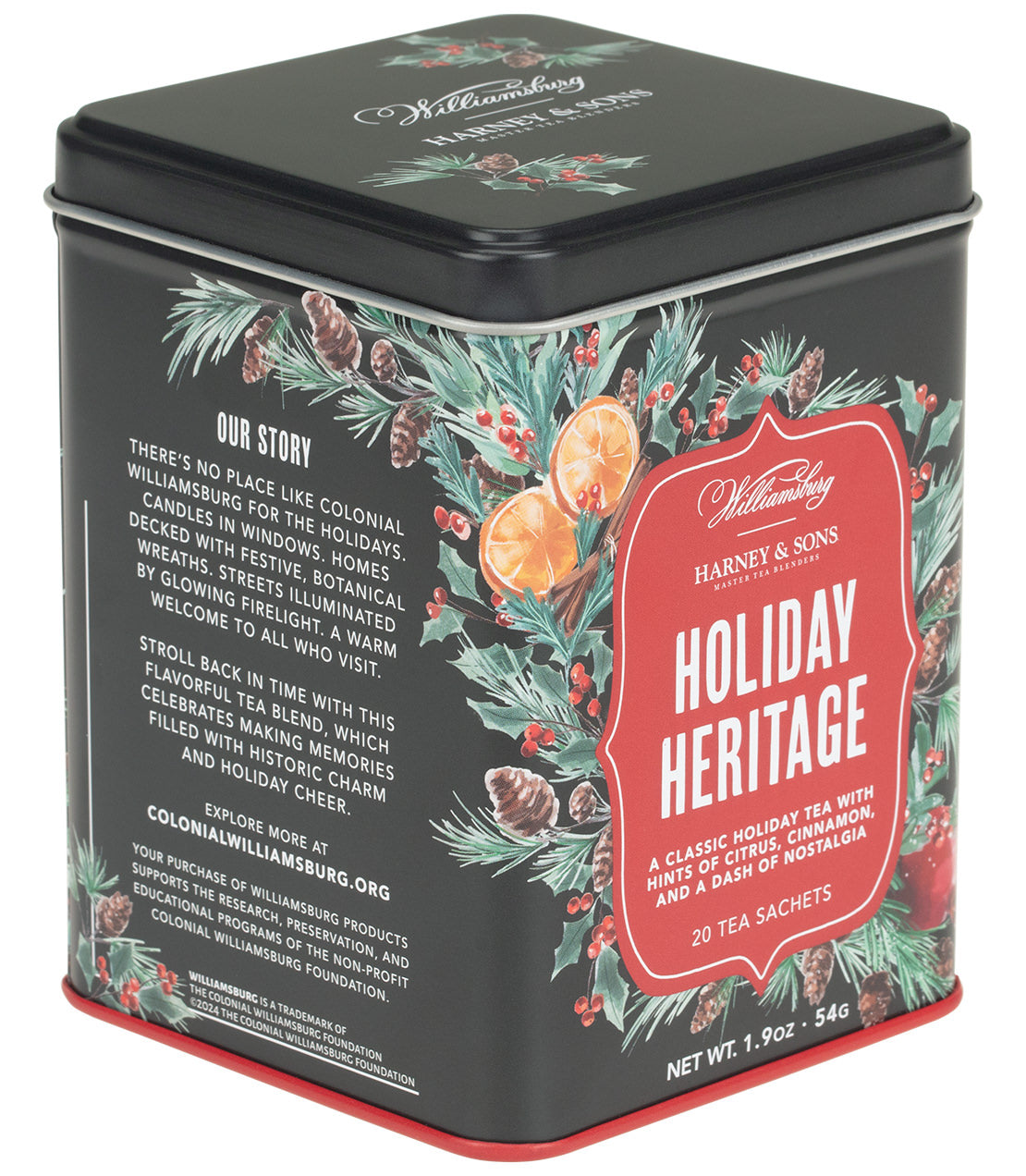 Williamsburg Holiday Heritage Tea, Tin of 20 Sachets from Harney & Sons Fine Teas