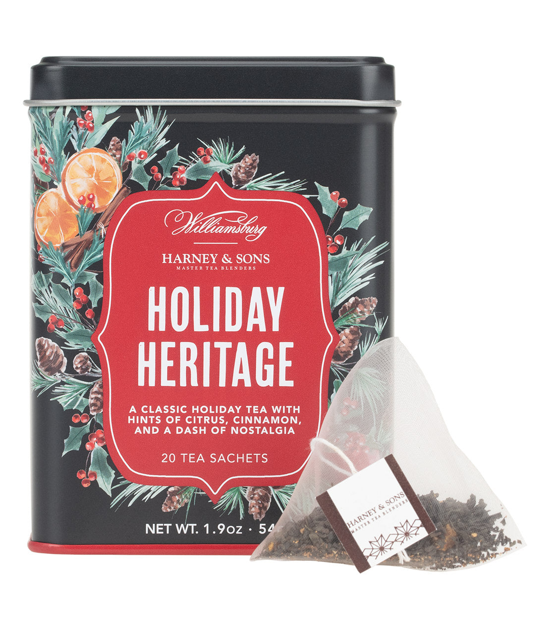 Williamsburg Holiday Heritage Tea, Tin of 20 Sachets from Harney & Sons Fine Teas