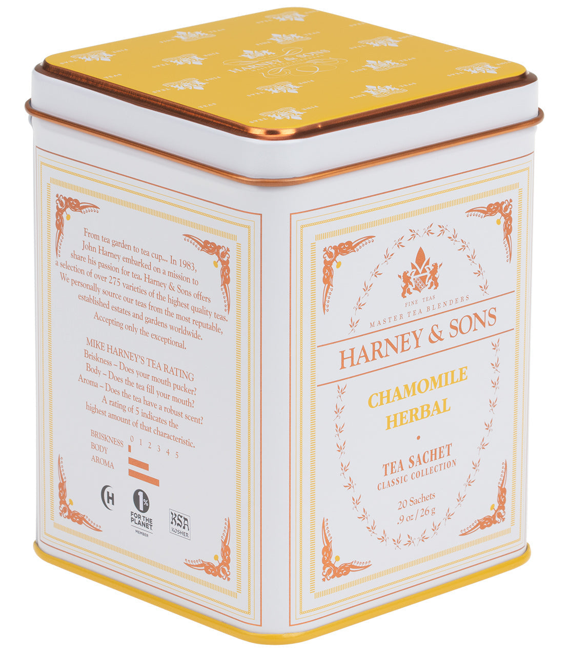 Chamomile Herbal, Classic Tin of 20 Sachets from Harney & Sons Fine Teas