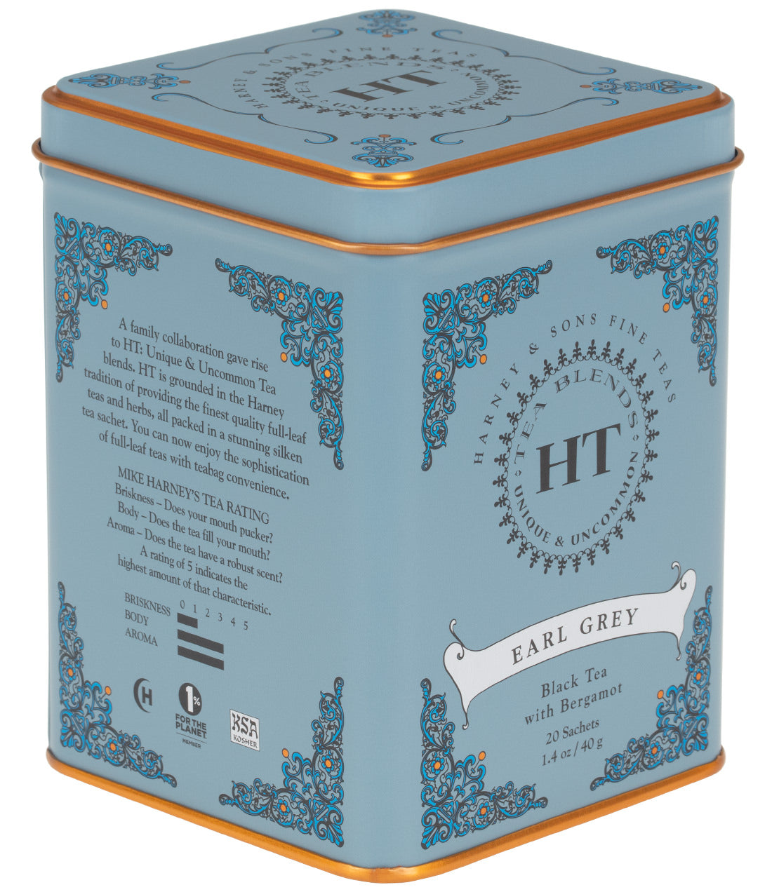 Earl Grey, HT Tin of 20 Sachets from Harney & Sons Fine Teas