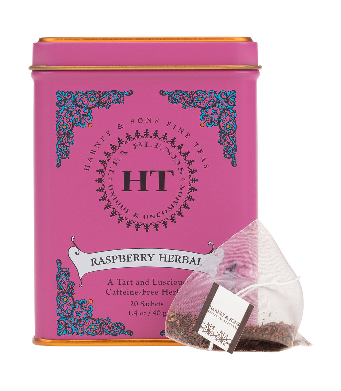 Raspberry Herbal, HT Tin of 20 Sachets from Harney & Sons Fine Teas