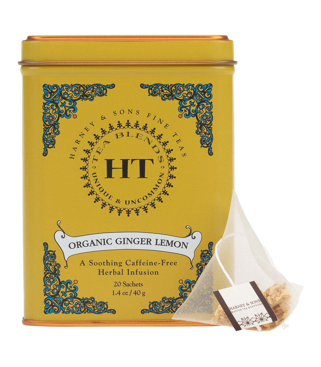 Organic Ginger Lemon, HT Tin of 20 Sachets from Harney & Sons Fine Teas