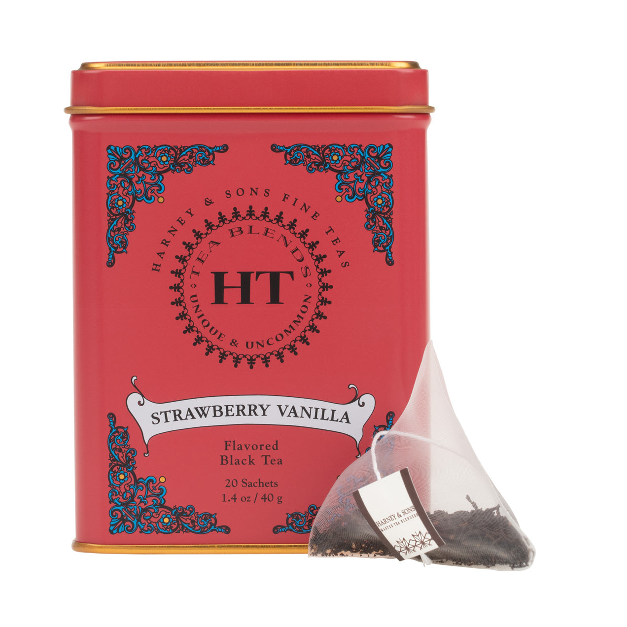 Strawberry Vanilla, HT Tin of 20 Sachets from Harney & Sons Fine Teas