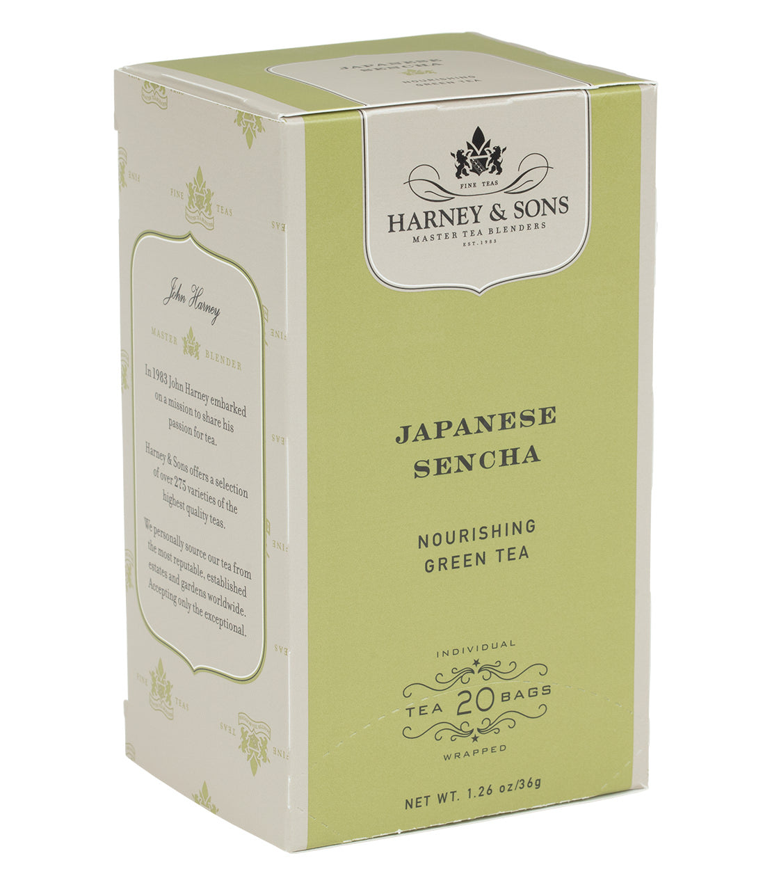 Japanese Sencha, Box of 20 Premium Teabags from Harney & Sons Fine Teas