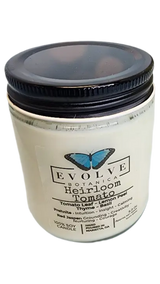 Classic 9oz Jam Jar Crystal Soy Candle - Heirloom Tomato (Prehnite & Red Jasper) from Evolve Botanica