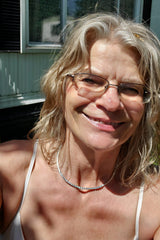 Heavy Gauge 925 Silver Wire Wrapped Swarovski Crystal Choker Necklace from Alexa Martha Designs