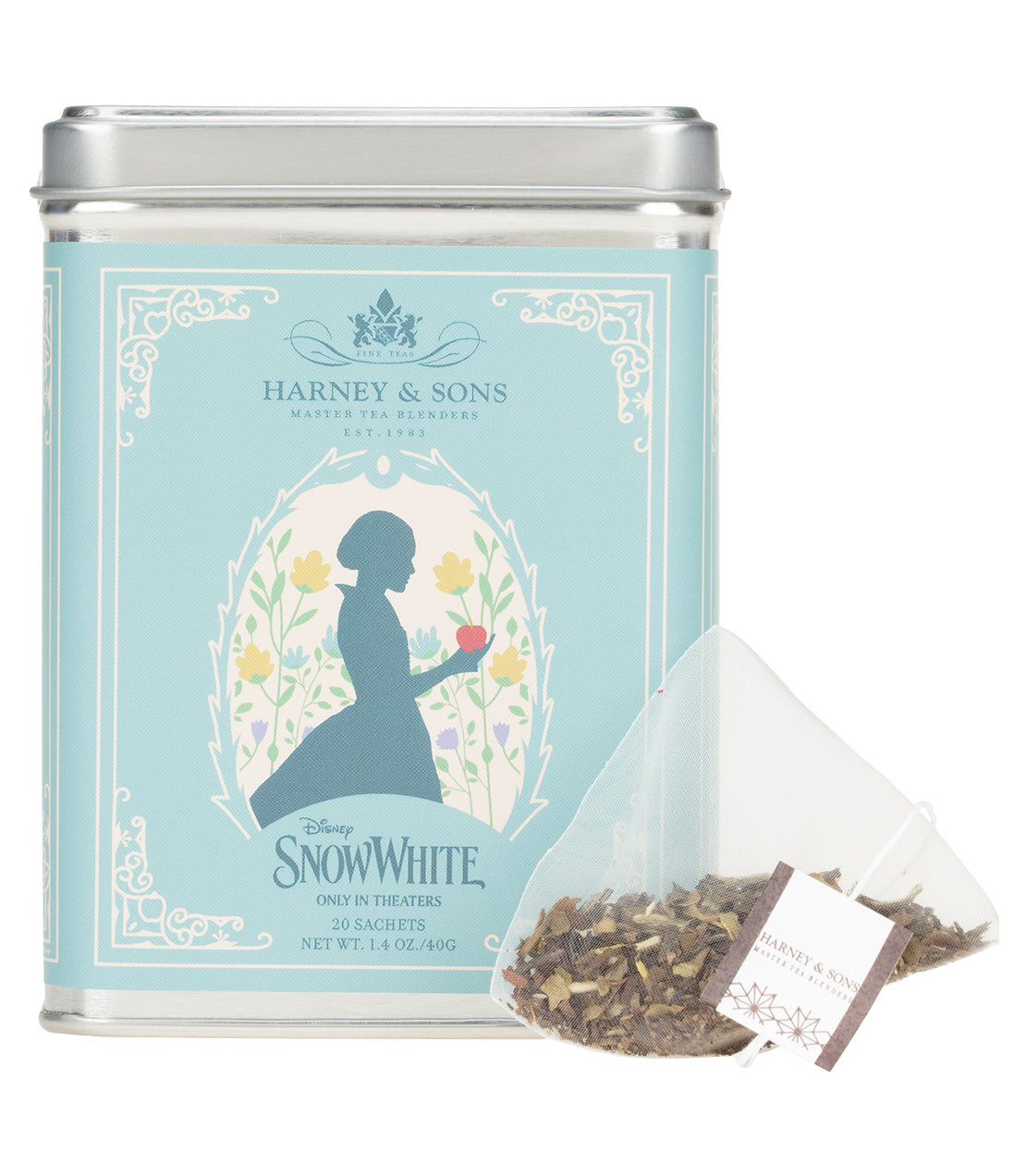 Snow White, Tin of 20 Sachets from Harney & Sons Fine Teas