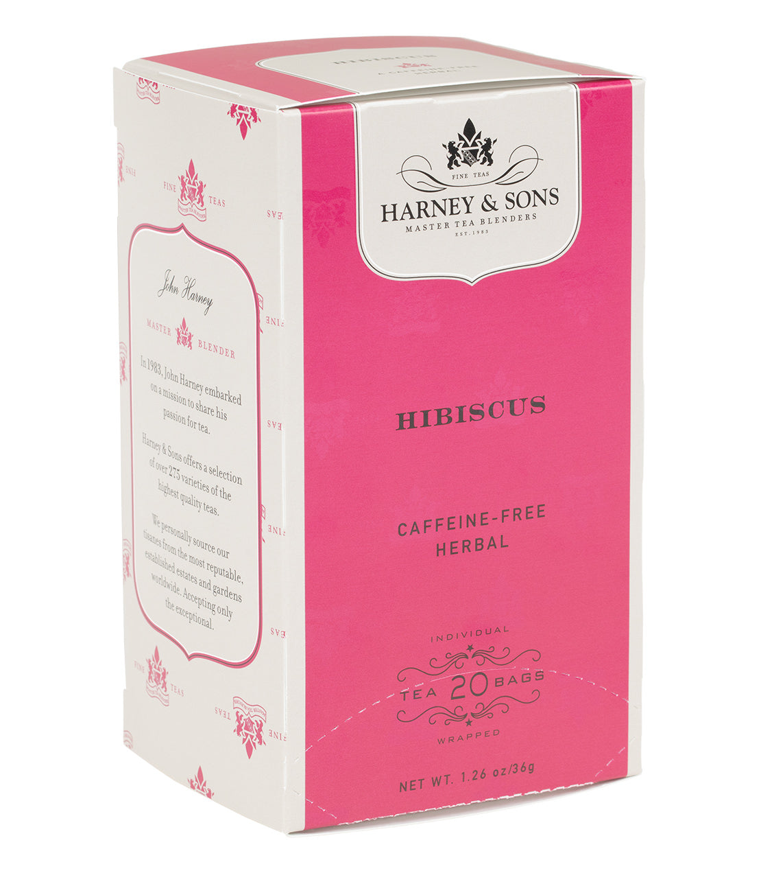 Hibiscus, Box of 20 Premium Teabags from Harney & Sons Fine Teas