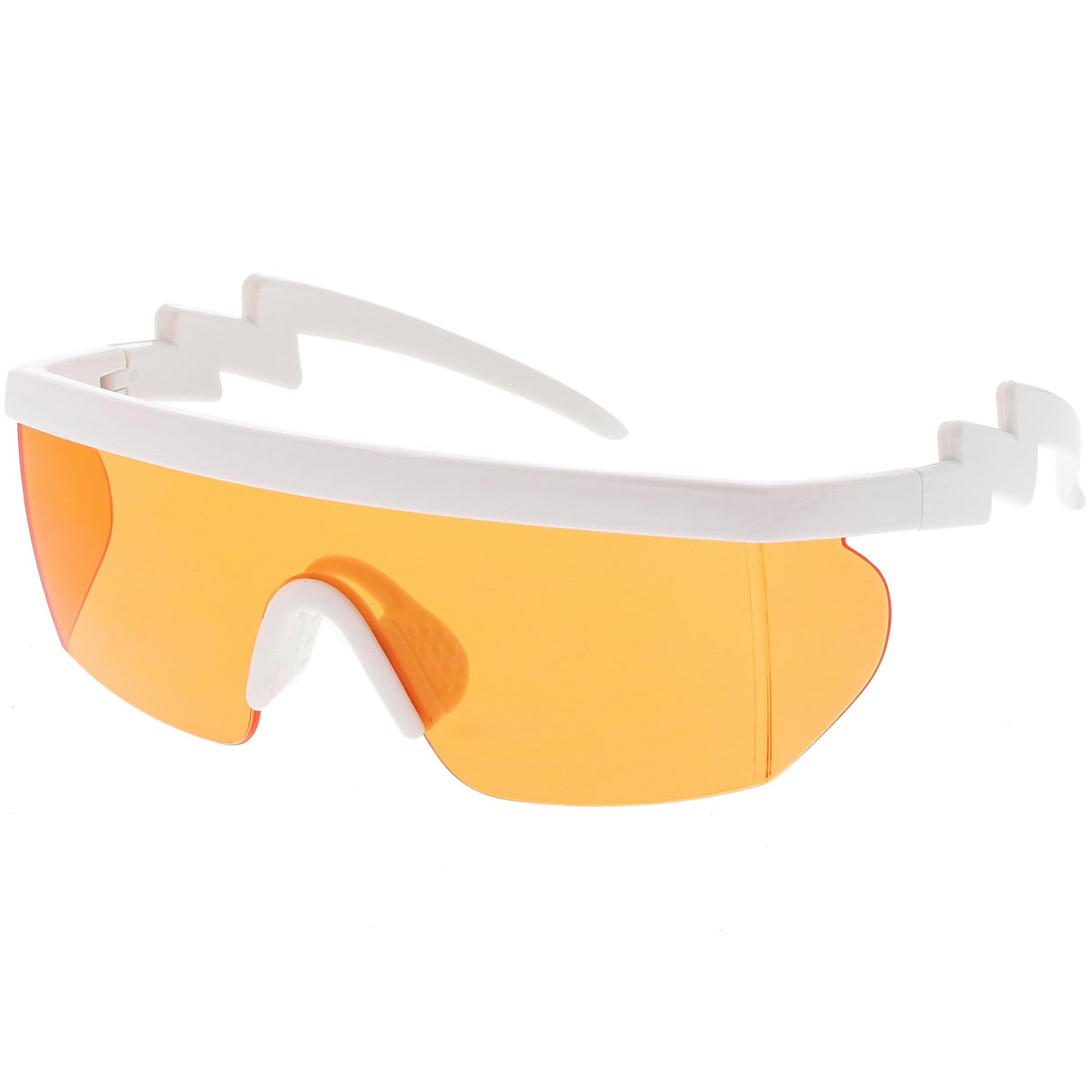 Retro Flat Top Color Tone Half Frame Goggle Shield Sunglasses C546 from zeroUV