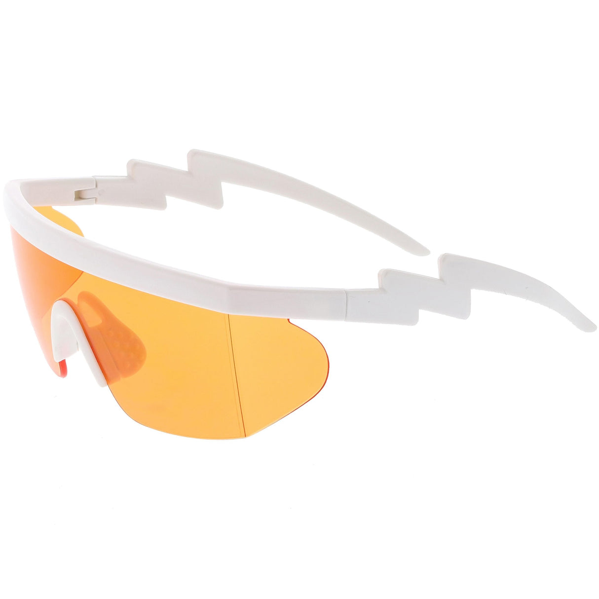 Retro Flat Top Color Tone Half Frame Goggle Shield Sunglasses C546 from zeroUV
