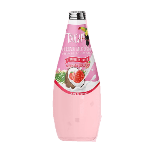Toucan Coconut Milk with Nata de Coco Strawberry - 9.8 oz From Mexmax INC.