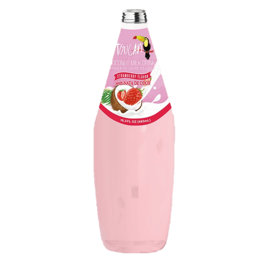 Toucan Coconut Milk with Nata de Coco Strawberry 16.3 oz From Mexmax INC.