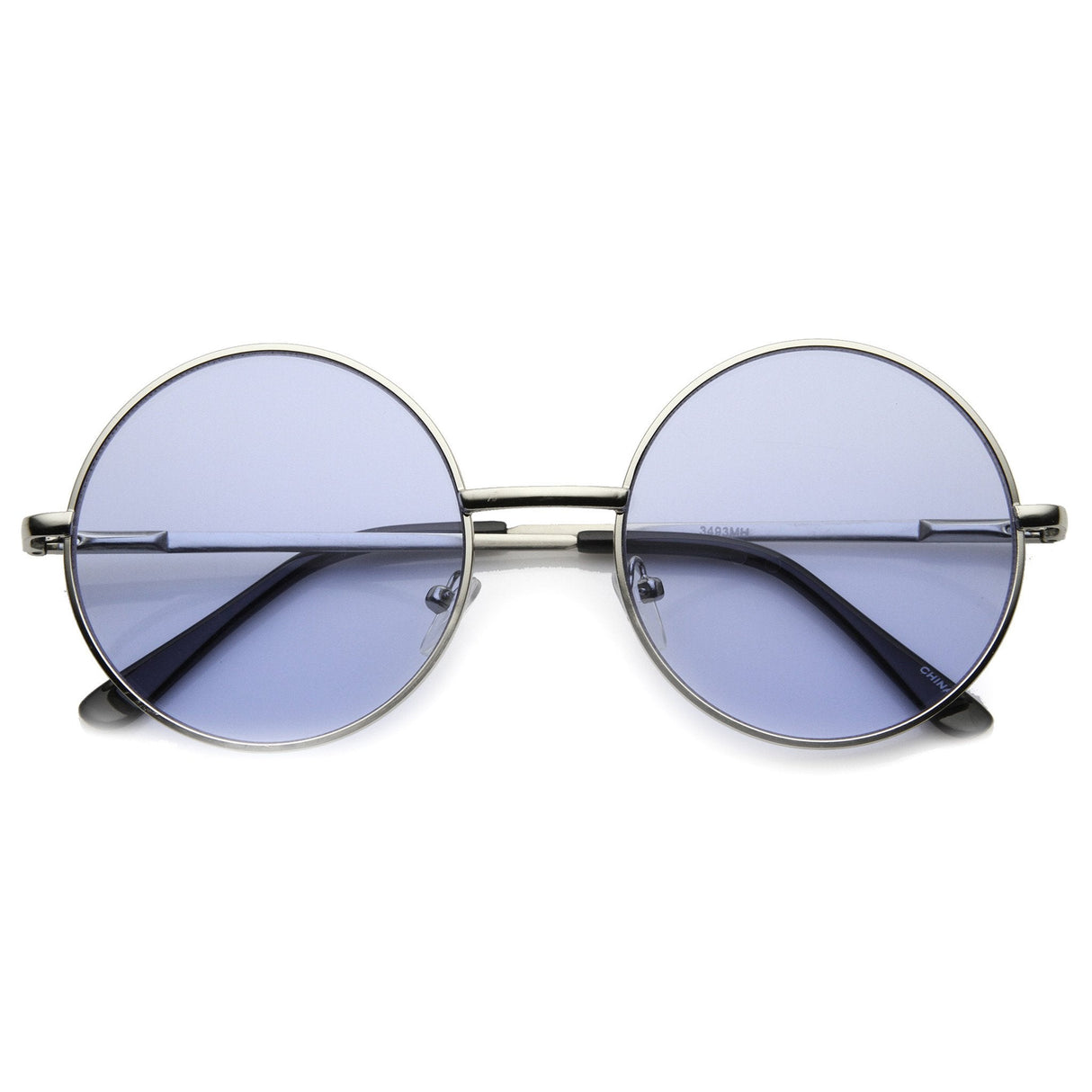 Retro Hippie Mid Sized Round Color Lens Sunglasses 9814 from zeroUV