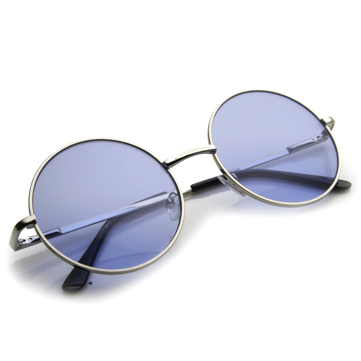 Retro Hippie Mid Sized Round Color Lens Sunglasses 9814 from zeroUV