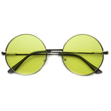 Retro Hippie Mid Sized Round Color Lens Sunglasses 9814 from zeroUV