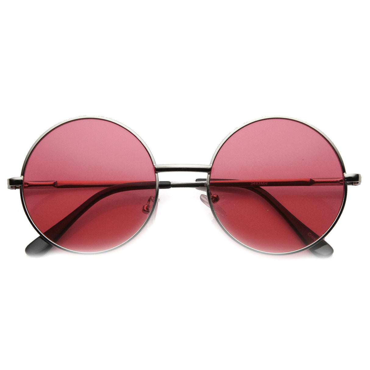 Retro Hippie Mid Sized Round Color Lens Sunglasses 9814 from zeroUV