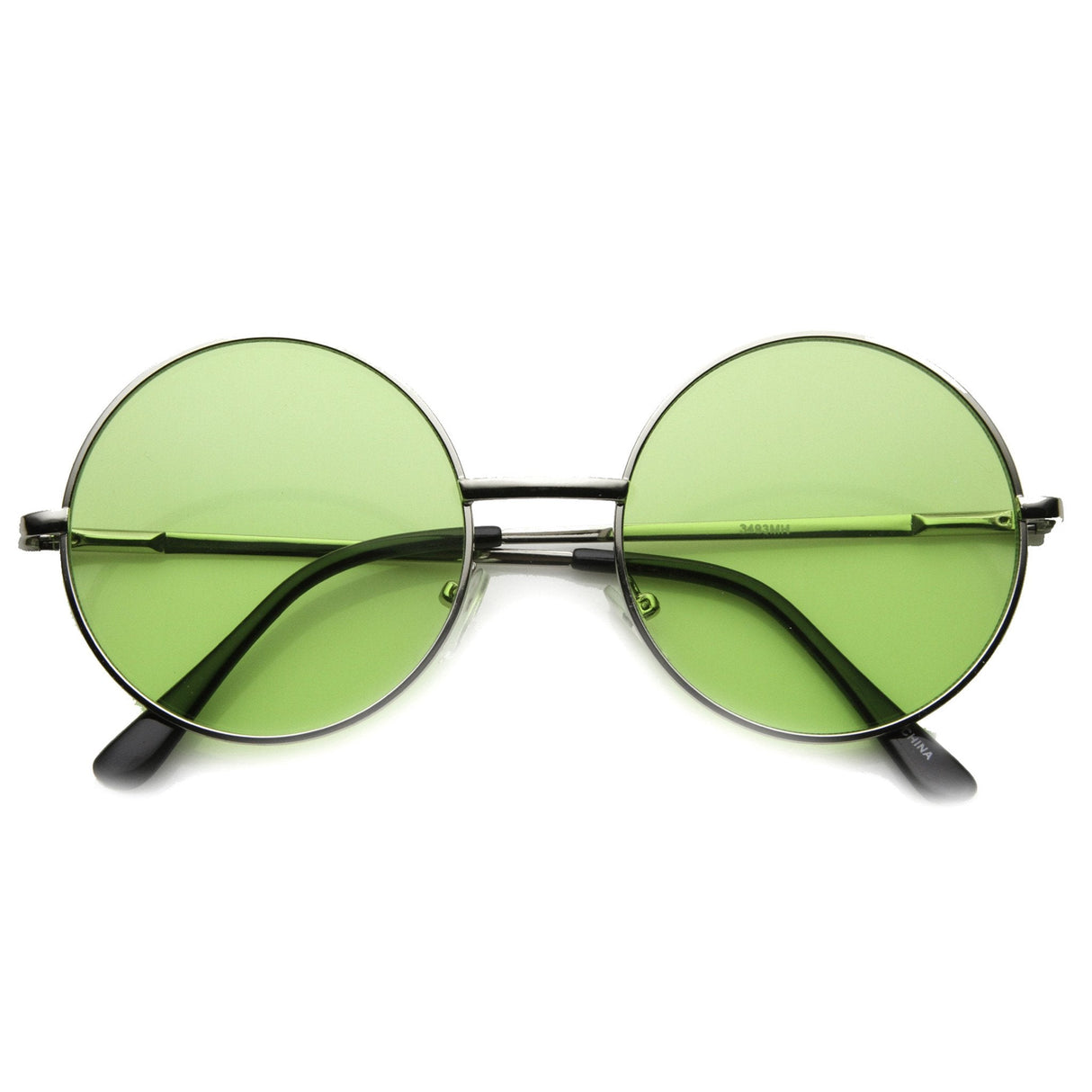 Retro Hippie Mid Sized Round Color Lens Sunglasses 9814 from zeroUV