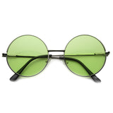 Retro Hippie Mid Sized Round Color Lens Sunglasses 9814 from zeroUV