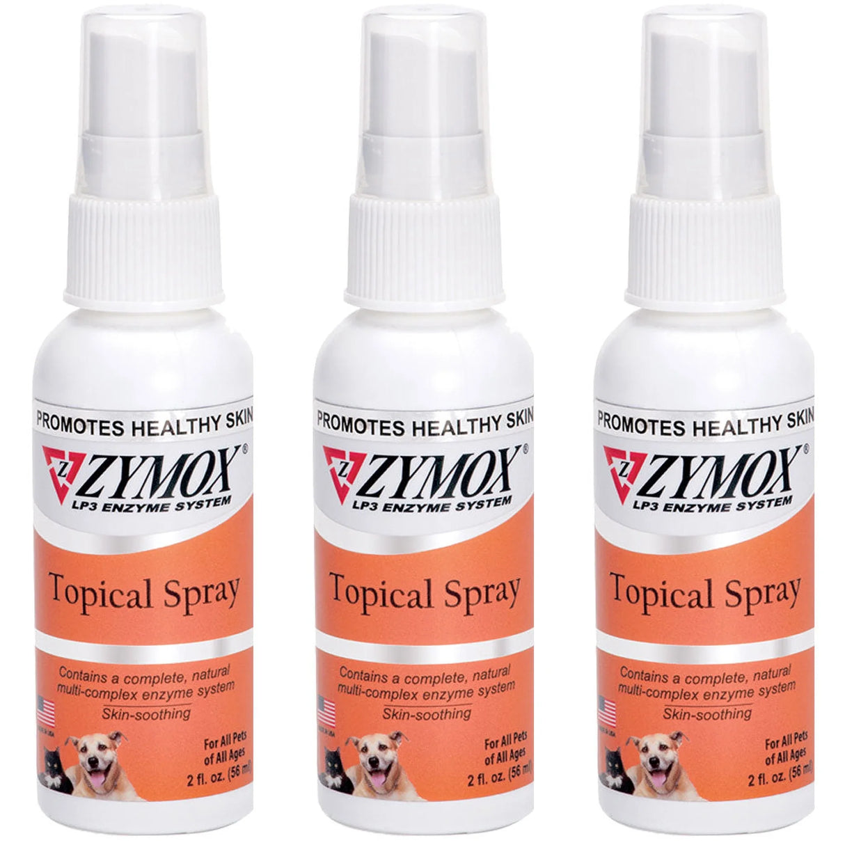 Zymox Topical Spray Hydrocortisone Free for Dogs & Cats (2 oz) from HardyPaw