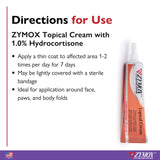 Zymox Veterinary Strength Topical Cream Hydrocortisone 1.0% for Dogs & Cats (1 oz) from HardyPaw
