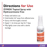Zymox Topical Spray Hydrocortisone Free for Dogs & Cats (2 oz) from HardyPaw