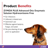 Zymox Plus Advanced Otic Ear Treatment without Hydrocortisone (1.25 oz) from HardyPaw
