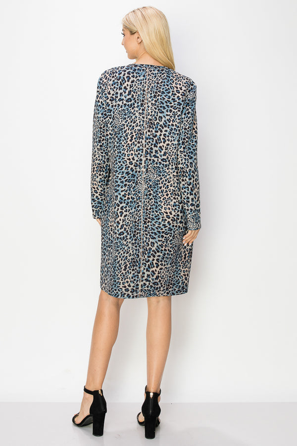 Aurora Suede Round Neck Dress - Jaguar (with pockets or without) from Joh Apparel